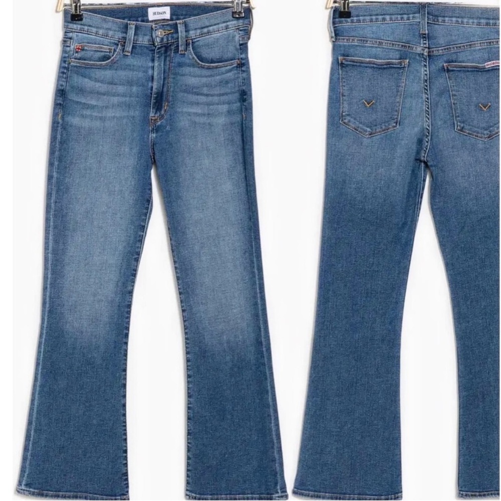 Hudson High Rise Straight Crop Jeans